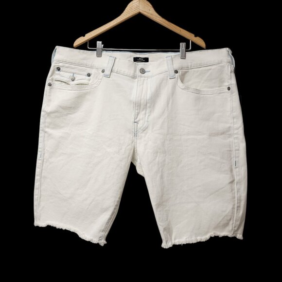 NWT True Religion Ricky Relaxed Straight Jean Short Cut Off Size 44 - Picture 1 of 13